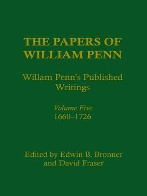 cover image of The Papers of William Penn, Volume 5